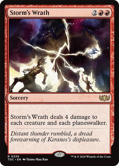 Storm's Wrath (Commander: Tarkir: Dragonstorm) Light Play