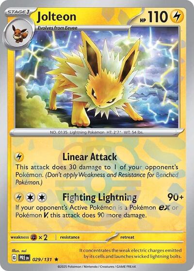 Jolteon (Master Ball Pattern) (SV: Prismatic Evolutions) Light Play Holofoil