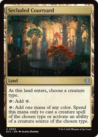 Secluded Courtyard (Commander: Lorwyn Eclipsed) Light Play