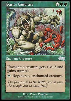 Gaea's Embrace (Urza's Saga) Light Play