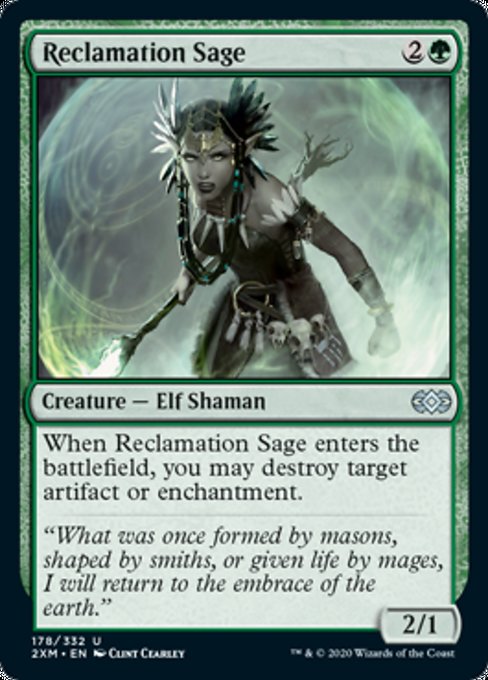 Reclamation Sage (Double Masters) Light Play Foil