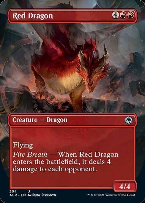 Red Dragon (Borderless) (Adventures in the Forgotten Realms) Light Play