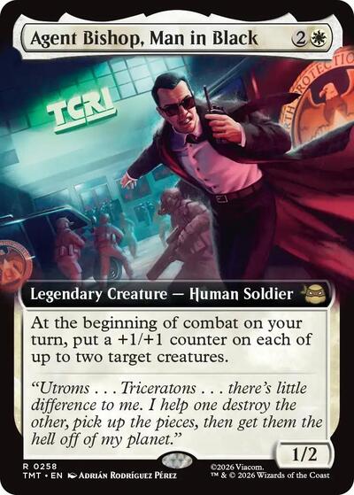 Agent Bishop, Man in Black (Extended Art) (Teenage Mutant Ninja Turtles) Light Play