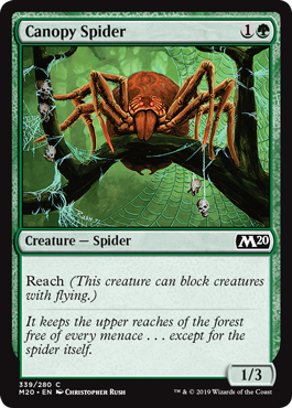 Canopy Spider (Magic 2020 Core Set) Light Play