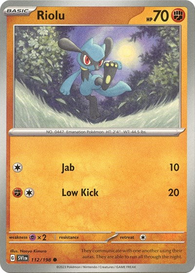 Riolu - 112 (Scarlet and Violet: Base Set) Light Play