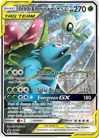 Celebi & Venusaur GX - SM167 (SM Promos) Light Play