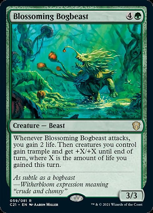 Blossoming Bogbeast (Commander 2021 Strixhaven) Light Play