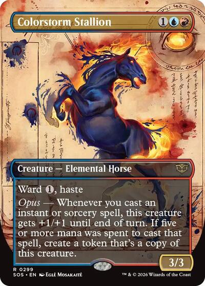 Colorstorm Stallion (Borderless) (Secrets of Strixhaven) Light Play