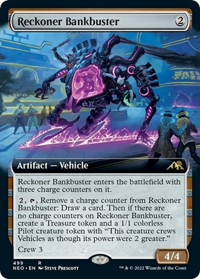Reckoner Bankbuster (Extended Art) (Kamigawa: Neon Dynasty) Light Play