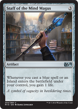 Staff of the Mind Magus (Magic 2015 Core Set) Light Play