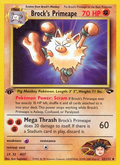 Brock's Primeape (Gym Challenge) Heavy Play Unlimited