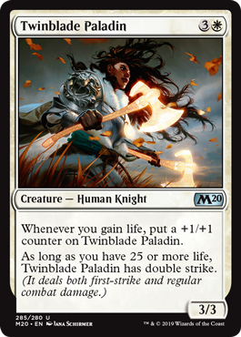 Twinblade Paladin (Magic 2020 Core Set) Light Play