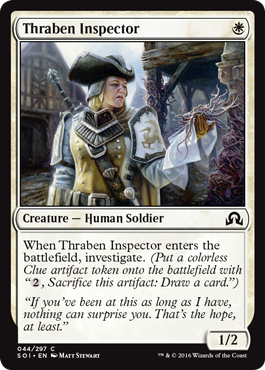 Thraben Inspector (Shadows Over Innistrad) Light Play