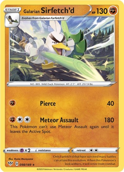 Galarian Sirfetch'd (SWSH03: Darkness Ablaze) Light Play