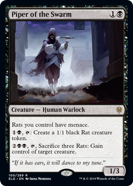 Piper of the Swarm (Throne of Eldraine) Light Play Foil