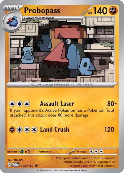 Probopass - 102 (SV06: Twilight Masquerade) Light Play Reverse Holofoil