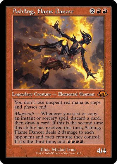 Ashling, Flame Dancer (Retro Frame) (Modern Horizons 3) Light Play