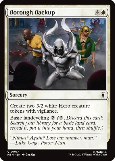 Borough Backup (Marvel Super Heroes) Light Play Foil