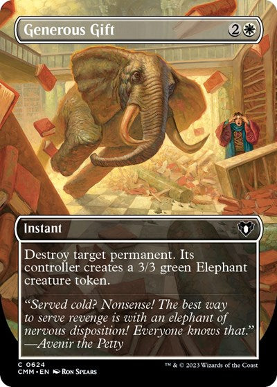 Generous Gift (Borderless) (Commander Masters) Light Play