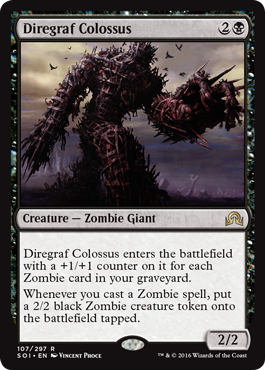 Diregraf Colossus (Shadows Over Innistrad) Damaged / Poor Foil