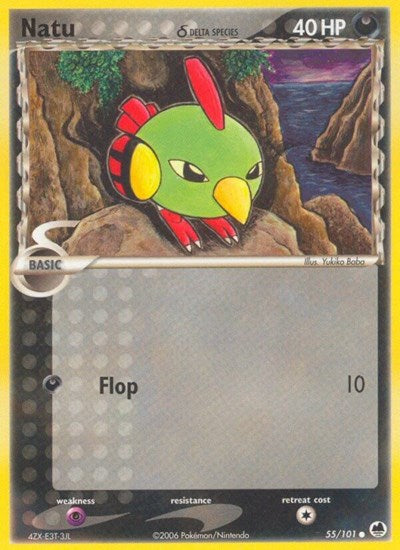 Natu (Delta Species) (Dragon Frontiers) Damaged / Poor Reverse Holofoil