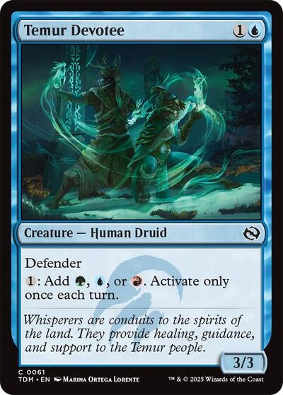 Temur Devotee (Tarkir: Dragonstorm) Light Play