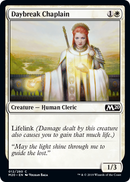 Daybreak Chaplain (Magic 2020 Core Set) Light Play