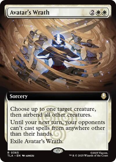 Avatar's Wrath (Extended Art) (Avatar: The Last Airbender) Light Play Foil