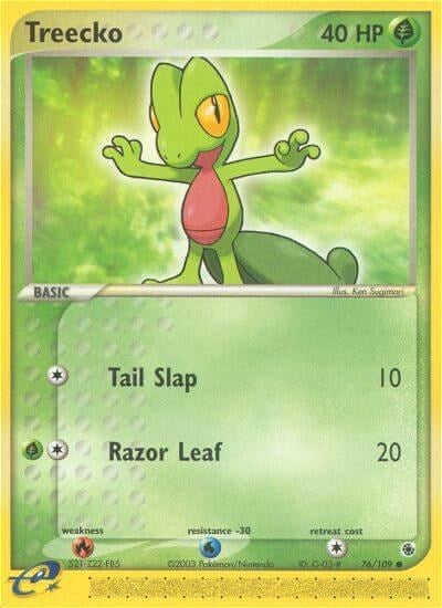 Treecko - 76 (Ruby and Sapphire) Damaged / Poor
