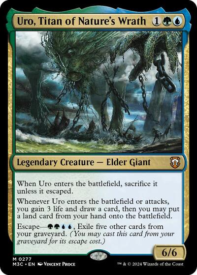 Uro, Titan of Nature's Wrath (Commander: Modern Horizons 3) Light Play