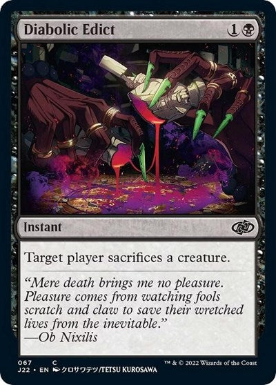Diabolic Edict (Jumpstart 2022) Light Play