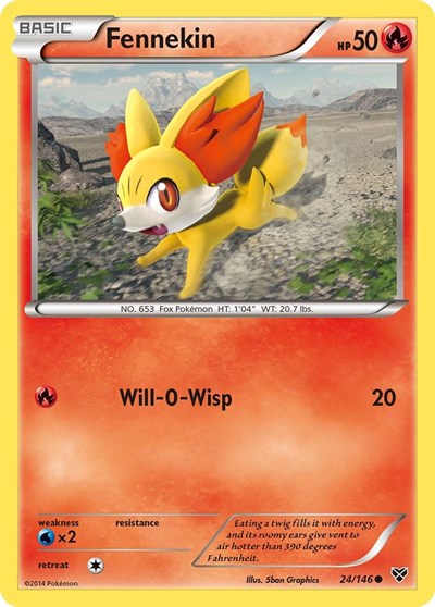 Fennekin (XY Base Set) Heavy Play