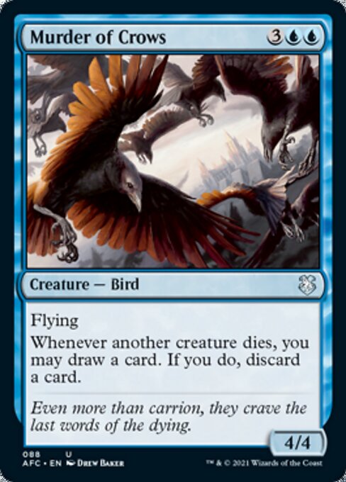 Murder of Crows (Commander 2021 Forgotten Realms) Light Play