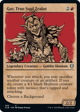 Gut, True Soul Zealot (Showcase) (Commander Legends: Battle for Baldur's Gate) Light Play Foil