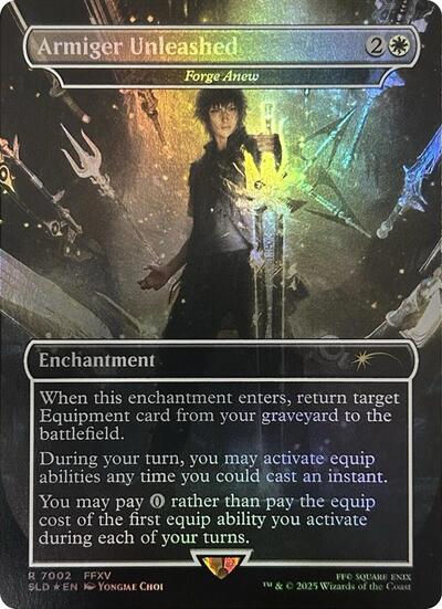 Armiger Unleashed - Forge Anew (Rainbow Foil) (Secret Lair) Light Play Foil