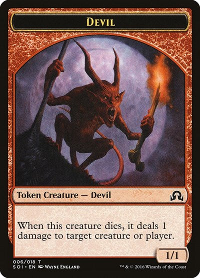 Devil Token (Shadows Over Innistrad) Light Play