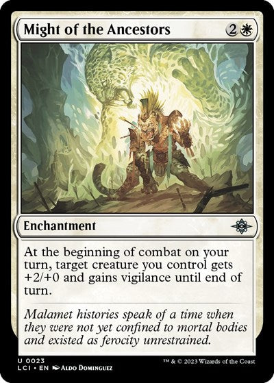 Might of the Ancestors (The Lost Caverns of Ixalan) Light Play Foil