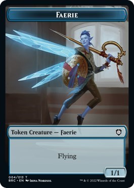 Faerie / Powerstone Double-sided Token (Commander: The Brothers' War) Light Play