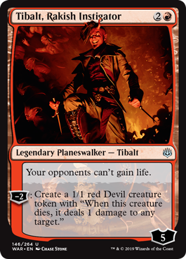 Tibalt, Rakish Instigator (War of the Spark) Light Play