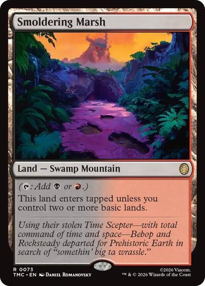 Smoldering Marsh (Commander: Teenage Mutant Ninja Turtles) Light Play