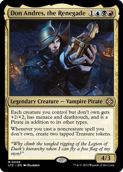 Don Andres, the Renegade (Commander: The Lost Caverns of Ixalan) Light Play Foil