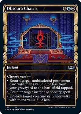 Obscura Charm (Showcase) (Streets of New Capenna) Light Play