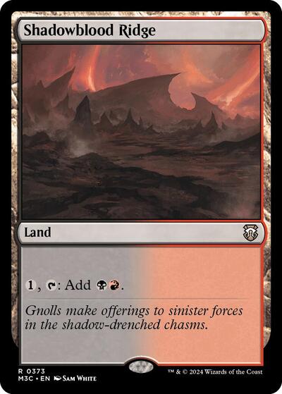 Shadowblood Ridge (Commander: Modern Horizons 3) Light Play