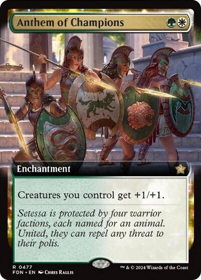 Anthem of Champions (Extended Art) (Foundations) Light Play