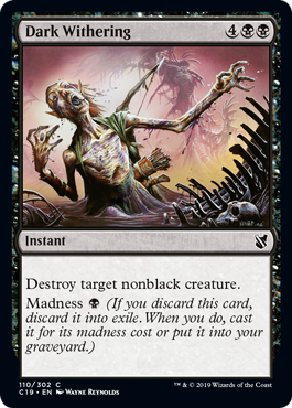 Dark Withering (Commander 2019) Light Play