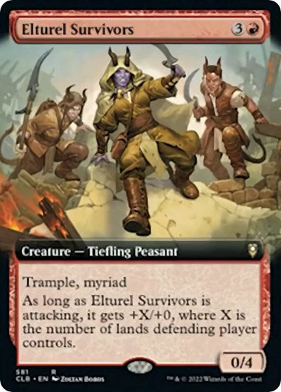 Elturel Survivors (Extended Art) (Commander Legends: Battle for Baldur's Gate) Light Play