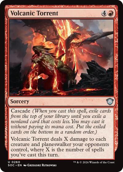 Volcanic Torrent (Commander: Secrets of Strixhaven) Light Play