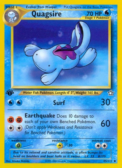 Quagsire (Neo Genesis) Near Mint 1st Edition
