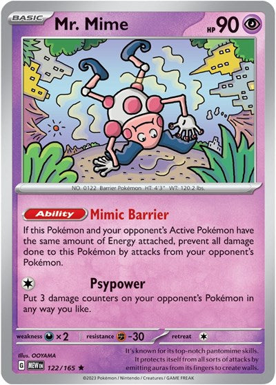Mr. Mime - 122 (Scarlet and Violet: 151) Light Play Holofoil