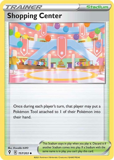 Shopping Center (SWSH07: Evolving Skies) Light Play Reverse Holofoil